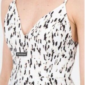 Shona Joy Black and White Spotted Dress